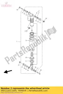 Yamaha 5NX222011000 amortisseur sous assy - La partie au fond