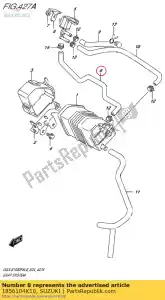 suzuki 1856104K10 slang, stroomstoot - Onderkant