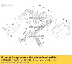 Piaggio Group B018204 knop - Onderkant