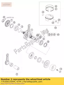 ktm 77630015044 set di riparazione biella - Il fondo