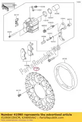 schijf, fr, zilver van Kawasaki, met onderdeel nummer 410800186CM, bestel je hier online: