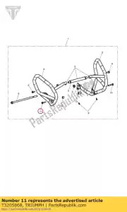 triumph T3205868 parafuso hhf lghtd m8 x 33 slv - Lado inferior