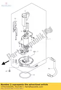 Suzuki 1541016G00 filtro, combustível - Lado inferior