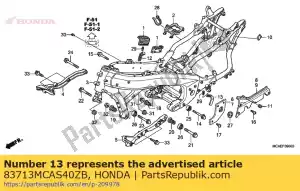 Honda 83713MCAS40ZB cover, l. weld bead *nha8 - Bottom side