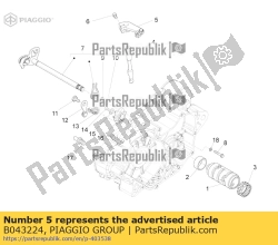 Aprilia B043224, Albero di rilascio della frizione, OEM: Aprilia B043224