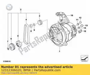 bmw 12312306020 complete dynamo - Middle