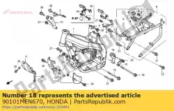 bout, flens, 10x132 van Honda, met onderdeel nummer 90101MEN670, bestel je hier online: