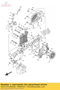 yamaha 52S124100000 conjunto de termostato - Lado inferior