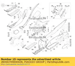 Tutaj możesz zamówić klappe od Piaggio Group , z numerem części 2B000749000XE8: