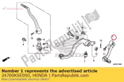 Ici, vous pouvez commander le pédale comp., changer auprès de Honda , avec le numéro de pièce 24700KSE000: