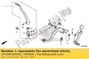 Honda 24700KSE000 pédale comp., changer - La partie au fond