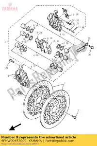 yamaha 4FMW00453000 zestaw klocków hamulcowych - Dół