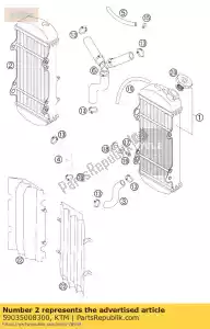 ktm 59035008300 radiator r / s 45.408 03 - Onderkant