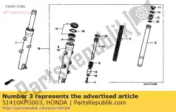 Ici, vous pouvez commander le tube comp, fourche fr auprès de Honda , avec le numéro de pièce 51410KFG003: