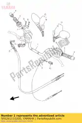 Ici, vous pouvez commander le guidon auprès de Yamaha , avec le numéro de pièce 5PS261110200: