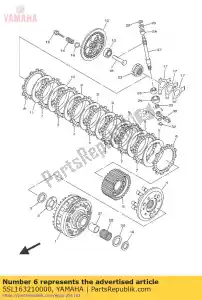 yamaha 5SL163210000 placa, fricción - Lado inferior