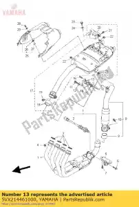 yamaha 5VX214461000 quedarse, silenciador 2 - Lado inferior