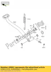 Tutaj możesz zamówić d? Wignia hamulca, peda? Klf300-c1 od Kawasaki , z numerem części 430011253: