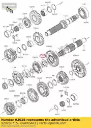 Here you can order the spacer,25. 3x39x2. 0 er650ecf from Kawasaki, with part number 920260715: