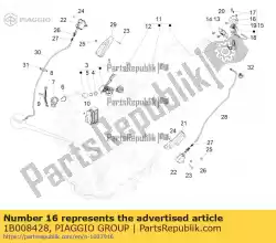 Qui puoi ordinare tappo supporto serratura da Piaggio Group , con numero parte 1B008428: