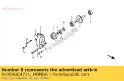Aqui você pode pedir o rolamento, esfera radial, 7x22x7 em Honda , com o número da peça 91006GC4731: