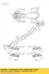 Here you can order the graphic, front fen from Yamaha, with part number 1PEF15714000: