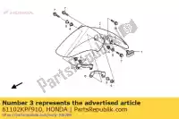 61102KPF910, Honda, piastra, r. fr. parafango honda cbf  cbf250 250 , Nuovo