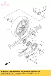 Aquí puede pedir circlip (61a) de Yamaha , con el número de pieza 9342061M0700: