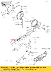 Ici, vous pouvez commander le support, lampe frontale auprès de Kawasaki , avec le numéro de pièce 110541391: