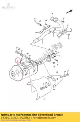 uitlaatdemper van Suzuki, met onderdeel nummer 1431013GB2, bestel je hier online: