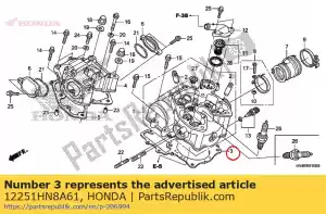 honda 12251HN8A61 culata junta - Lado inferior