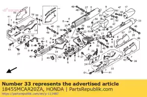 Honda 18455MCAA20ZA protector assy., l. ex. * - Bottom side