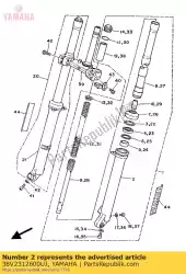 Aqui você pode pedir o tubo, externo 1 em Yamaha , com o número da peça 38V2312600UJ: