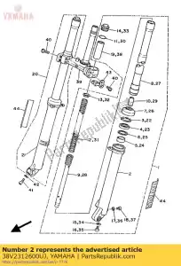 Yamaha 38V2312600UJ tubo, externo 1 - Lado inferior