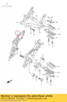 4351138G00, Suzuki, staffa, footr.r suzuki gsf bandit su a gsx  fua sua s u fa fu f sa ua gsf650nsnasa gsf1250nsnasa gsx650f gsf1250nassa gsx650fa gsf1250sa gsx1250fa gsf1250a gsf650sasa 650 1250 , Nuovo