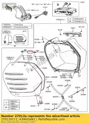 Here you can order the hook,rh from Kawasaki, with part number 270120111: