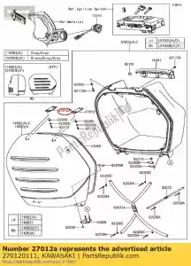 Kawasaki 270120111 gancho, rh - Lado inferior