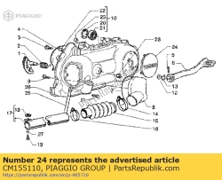 Aprilia CM155110, Deckel, OEM: Aprilia CM155110