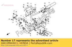 Aqui você pode pedir o comp. Silencioso, superior em Honda , com o número da peça 18410MAH611: