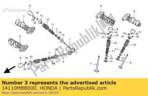 Honda 14110MBB000 nokkenas comp, in - Onderkant