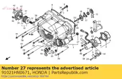 Tutaj możesz zamówić ? O? Ysko igie? Kowe 10x14x10 (torrington) od Honda , z numerem części 91021HN0671: