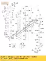 91210010, KTM, muelle de choque l = 250 75-96 n / mm blanco ktm egs exc exe mxc smr supermoto sx sxs xc 125 200 250 300 380 400 450 520 525 540 1999 2000 2001 2002 2003 2004, Nuevo