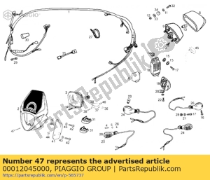 aprilia 00012045000 parafuso - Lado inferior