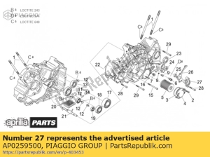 aprilia AP0259500 clutch disengagement flange - Bottom side