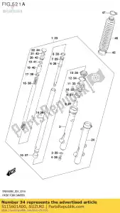 suzuki 5115601A00 bague, joint d'huile - La partie au fond