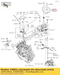 Aquí puede pedir 01 tapa, rr de Kawasaki , con el número de pieza 140910402: