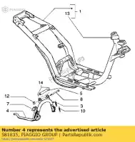 581835, Piaggio Group, Centrale tribune derbi piaggio liberty sonar 50 125 150 1997 1998 2001 2004 2006 2007 2008 2009, Nieuw