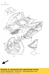 suzuki 6333145G00291 spatbord, footr - Onderkant