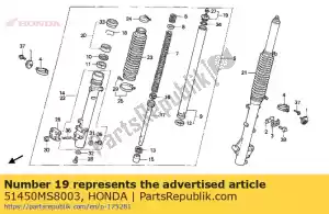 Honda 51450MS8003 bolt assy., fr. vork - Onderkant