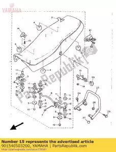 Yamaha 901540503200 vis, reliure (1jk) - La partie au fond